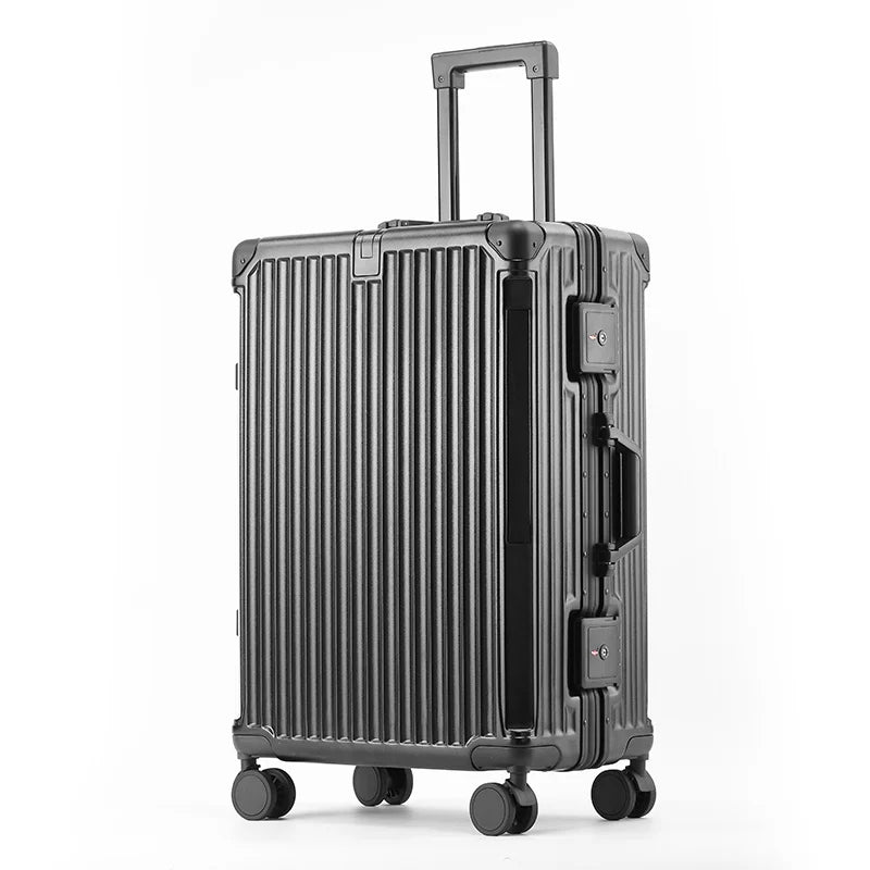 Tallinn Lightweight Hard Shell Luggage – Durable Aluminium Frame, TSA Approved – Black