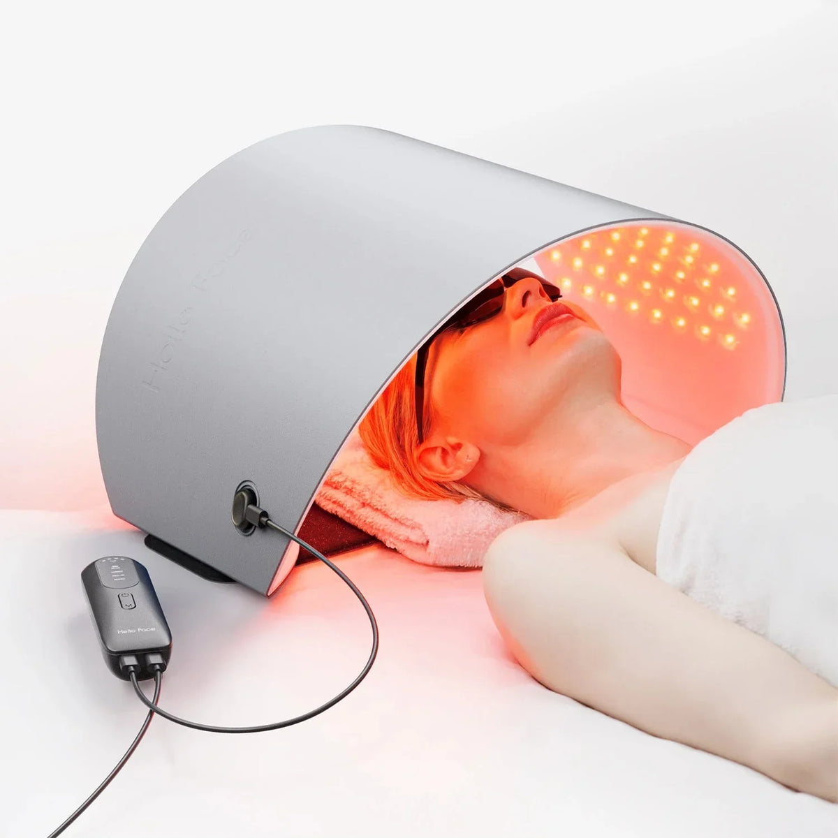LED Face and Body Mask with 720 Chips | 4 Light Modes in Red, Blue, Amber, Near-Infrared – White
