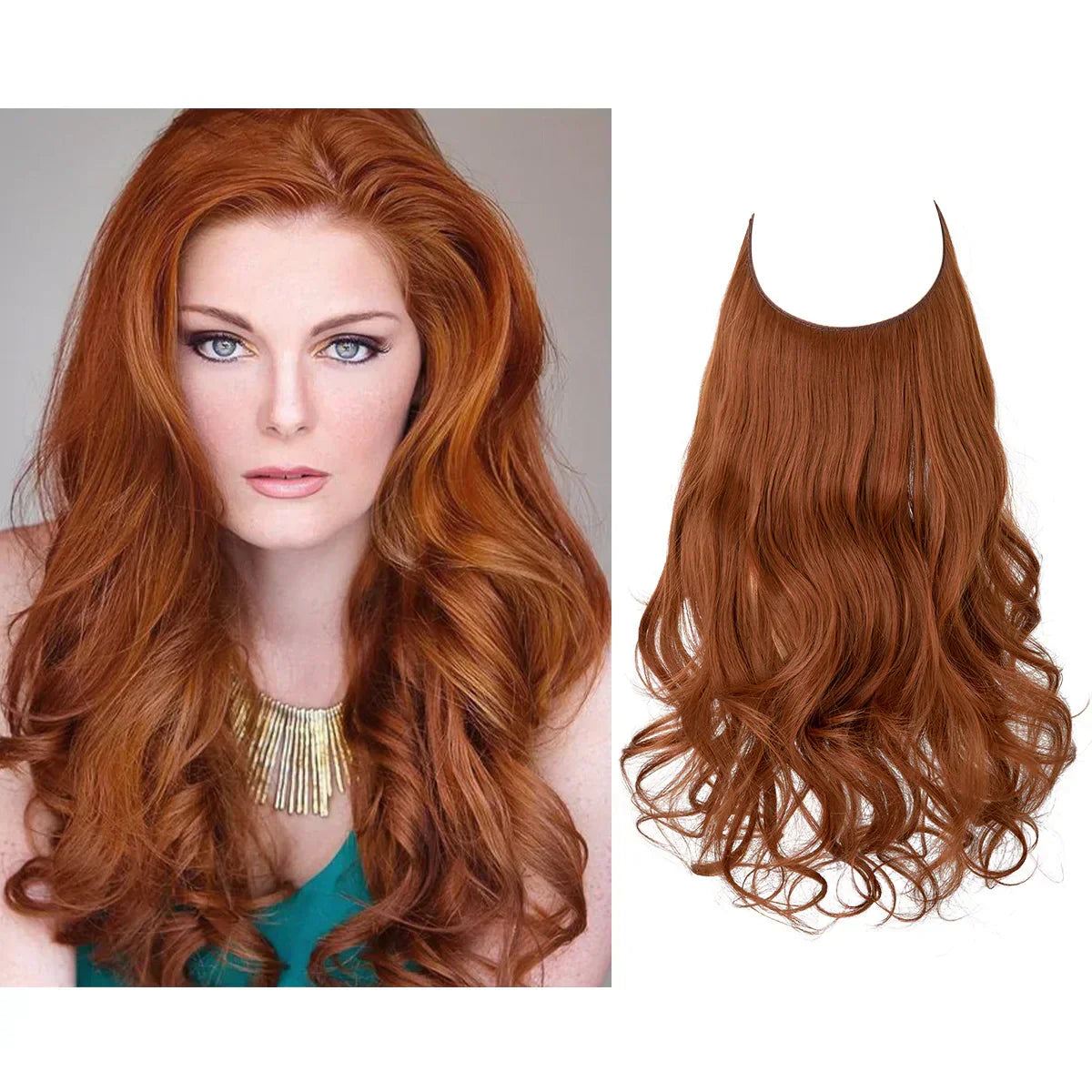 Real Human Hair Extensions for Natural Look – Natural Red