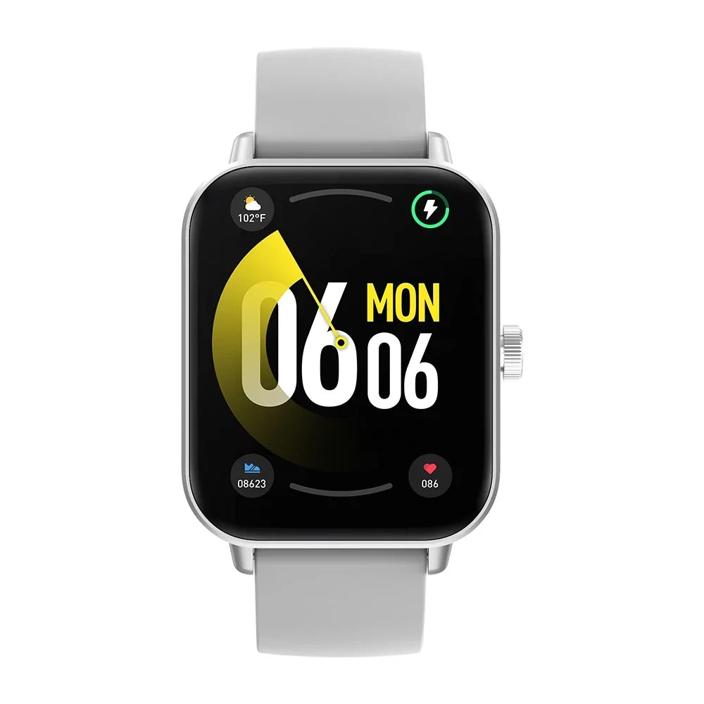 Smartwatch with Voice Calling | 1.9" HD Screen, 24H Health Tracking, 100+ Sports Modes, Bluetooth Calling – Silver