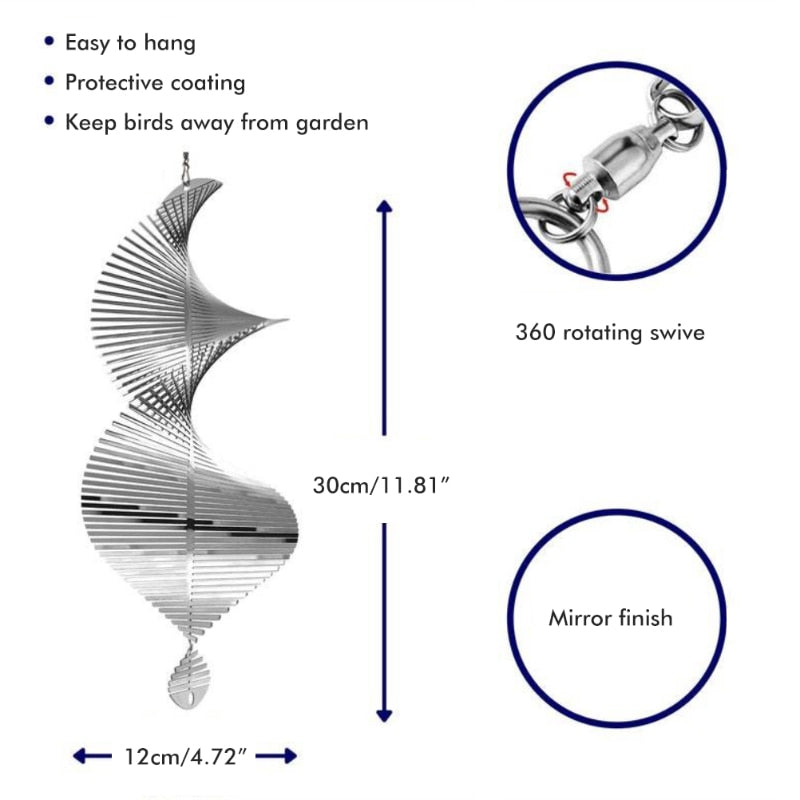 Nordic Garden Decor: Rotating Wind Spinners