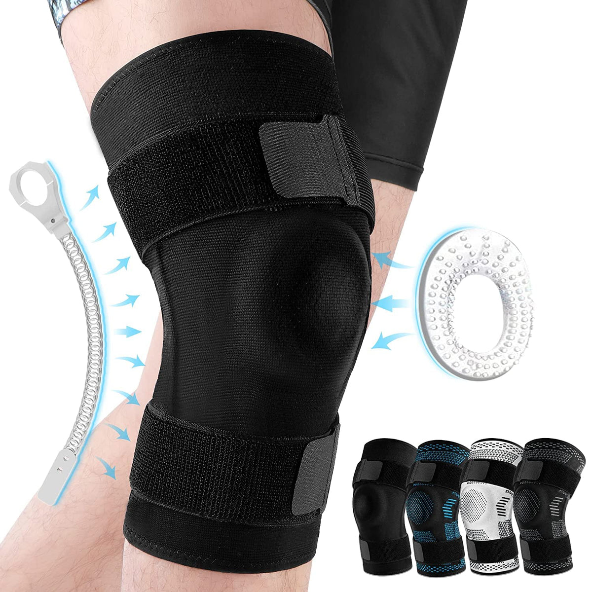 Knee Support for Athletic Activities – Black