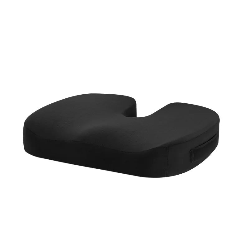 Memory Foam Seat Cushion with Cooling Gel | Office Chair Pillow for Coccyx with Non-Slip Base and Breathable Cover – Black