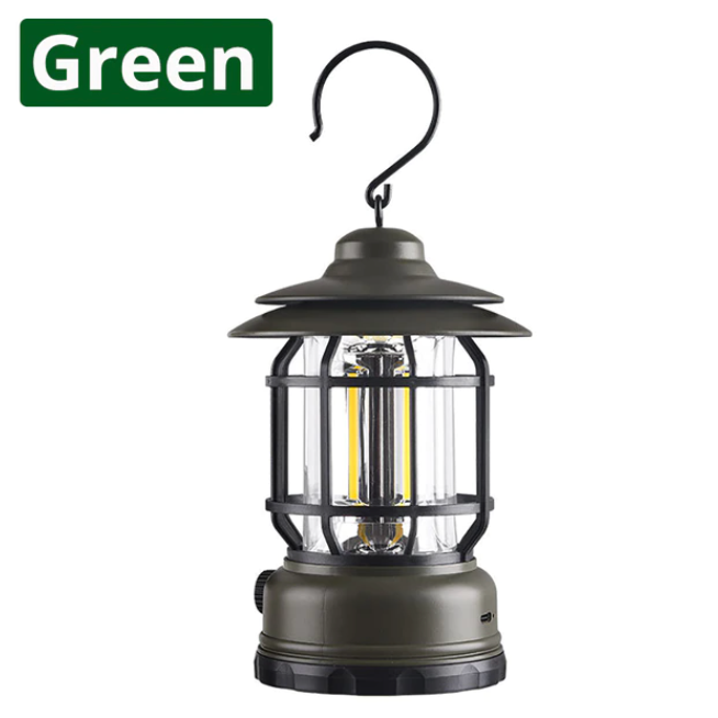 Portable LED Lantern for Outdoor Adventures β Green