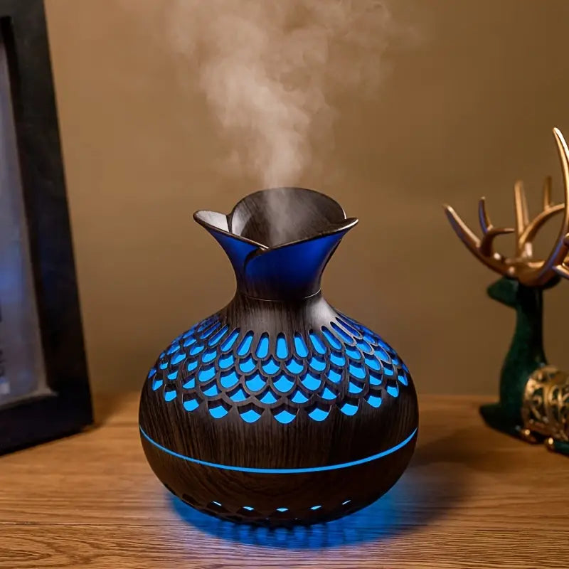 Serenity Mist Diffuser with 300ml Tank | USB-Powered, Soothing Light, Whisper-Quiet Operation – Black