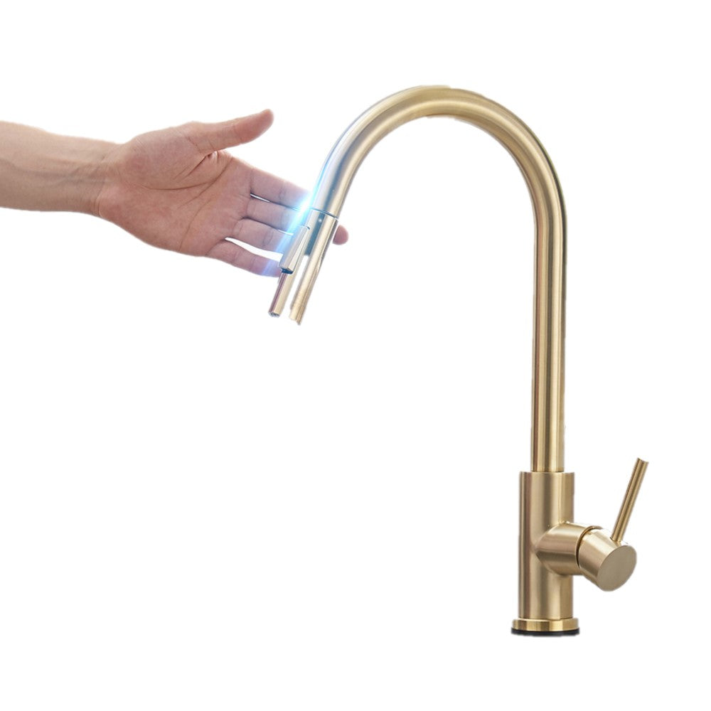 Touch-Controlled Kitchen Taps – Brushed Gold