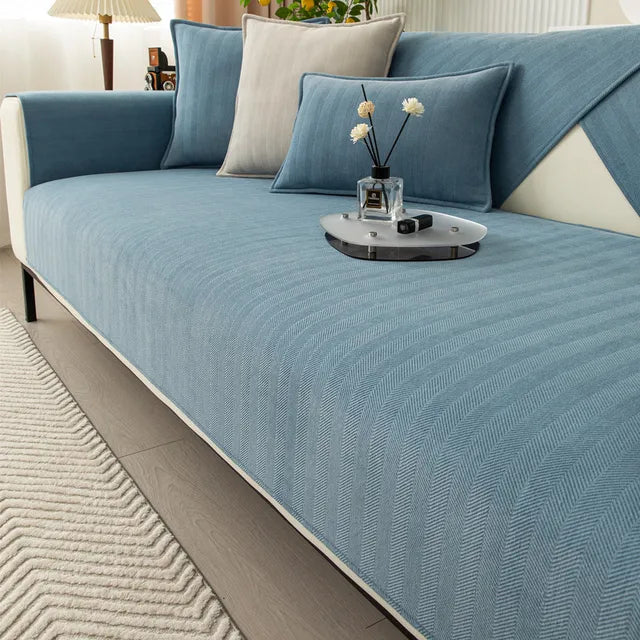 Sofa Cover for Furniture Protection - Beddingstar Trivår – Blue