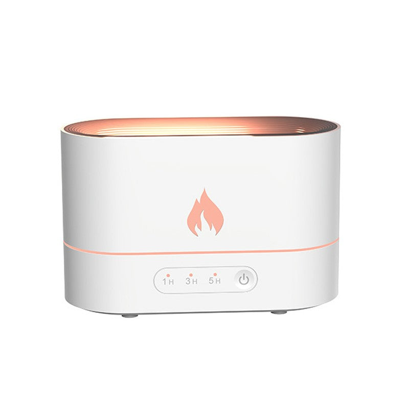 Humidifier with Simulation Flame Night Light Feature – White