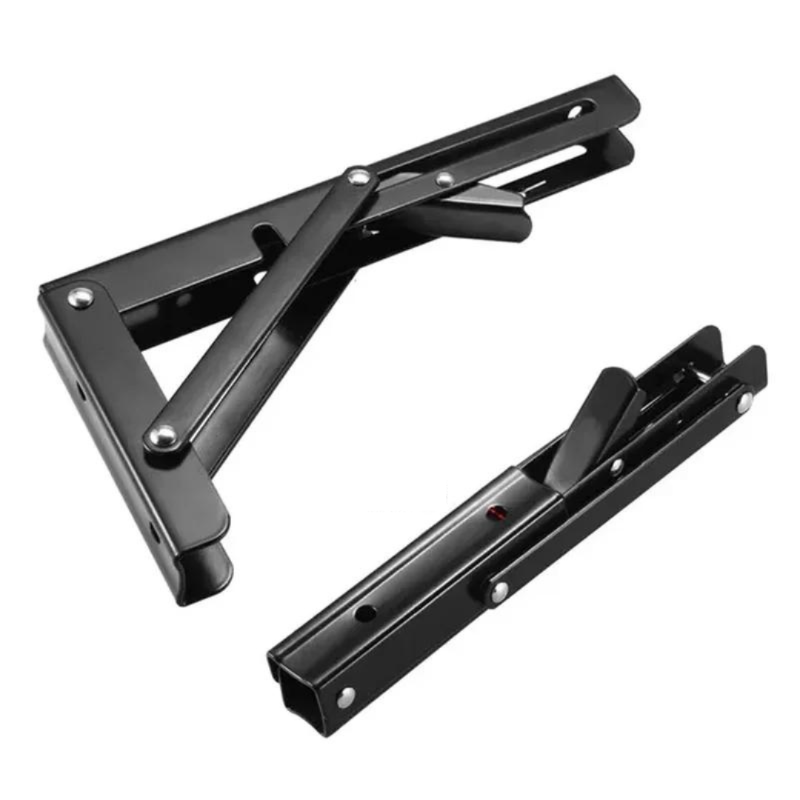 Space-Saving Folding Shelf Bracket for Versatile Use