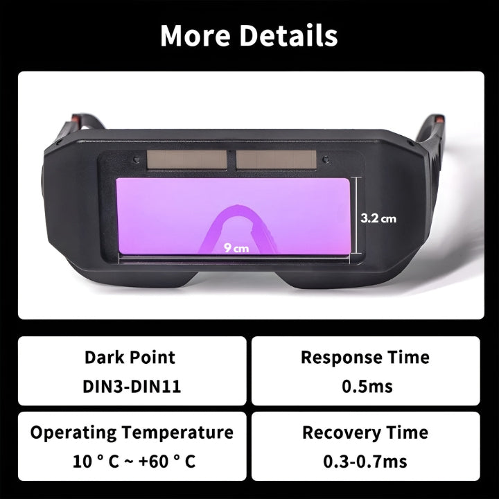 Smart Auto-Dimming Welding Glasses for Clear Vision