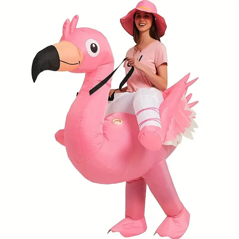 Inflatable Flamingo Costume for Carnival and Festive Events