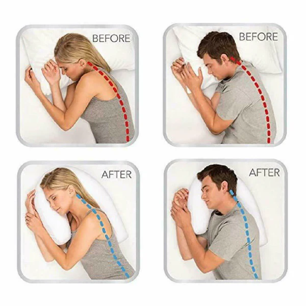 Side Sleeping Pillow with Ear Cutout for Comfort