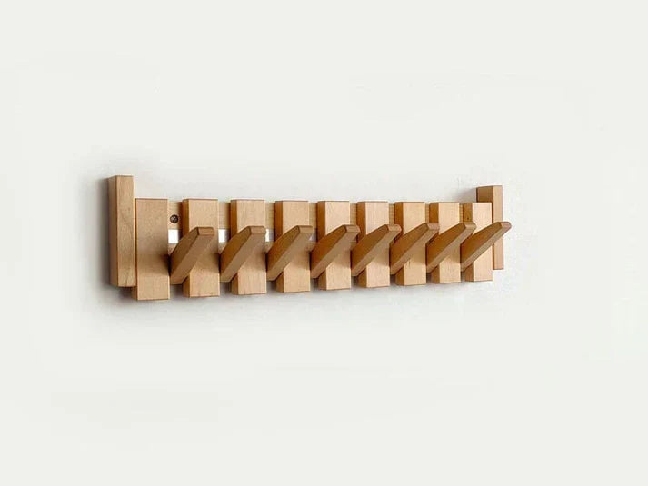 HarmonyCoat Decorative Wooden Piano Coat Rack with Hooks for Hallway and Living Room