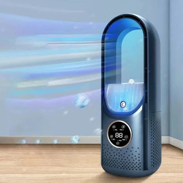 Portable Blade-Less Quiet Air Conditioner – Blue