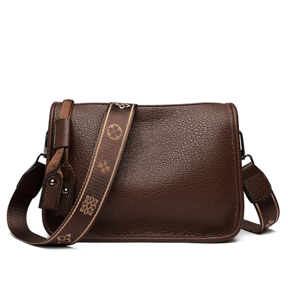 Leather Tote Bag for Women – Shoulder and Crossbody Style – Brown