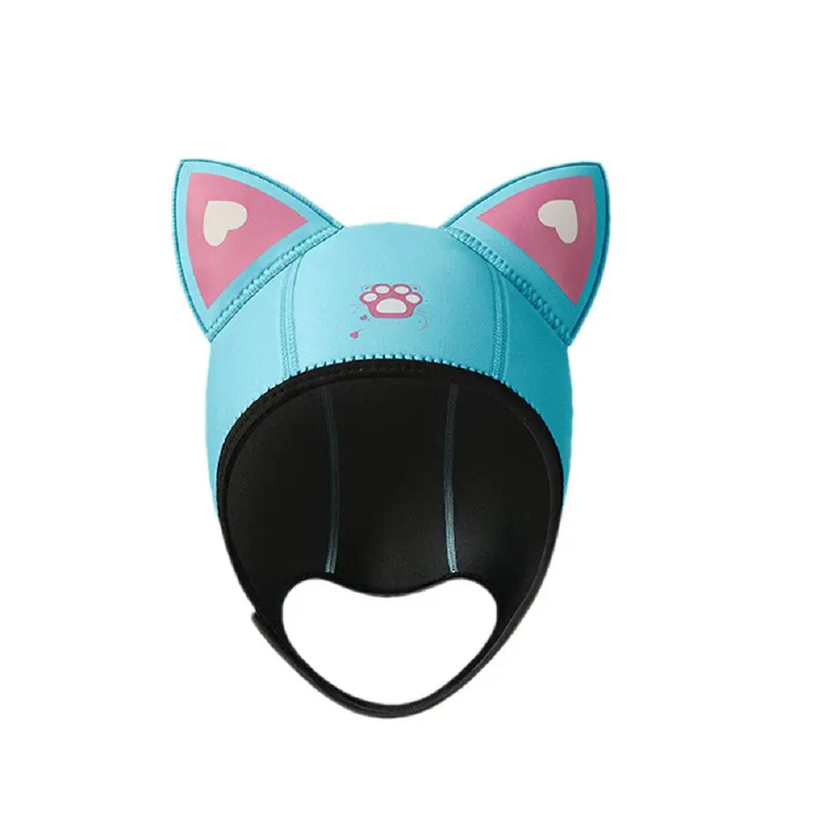 Warm Snorkeling Hat with Cute Cat Ear Design - Elastic Neoprene Hood – Ocean Cat Ear Diving Hood