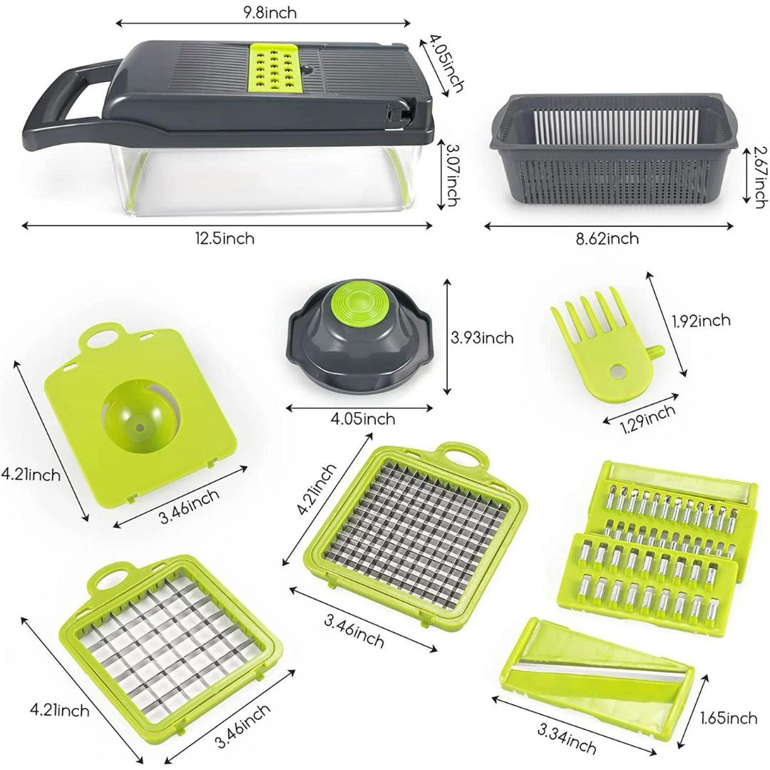 Multi-Function Vegetable Slicer – 18 Tools in One Kitchen Gadget
