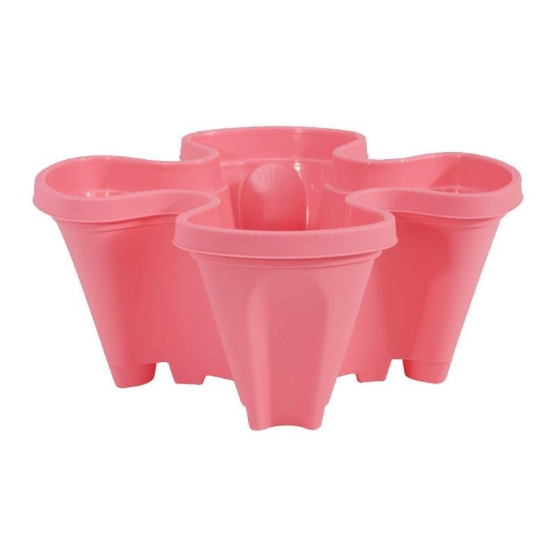 Stackable Plant Pots for Efficient Space Utilization – Pink