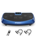 Exercise Machine with 3D Vibration Plate | 30 Speeds, Oscillation, Pulse Modes, LED Touchscreen & Resistance Bands – Blue