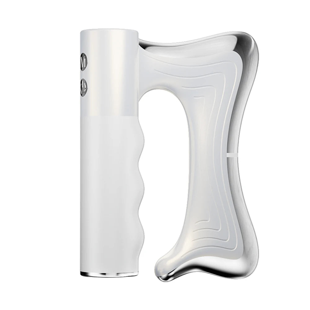 Electric Muscle Massager with Heat, Vibration, and Adjustable Temperature – White