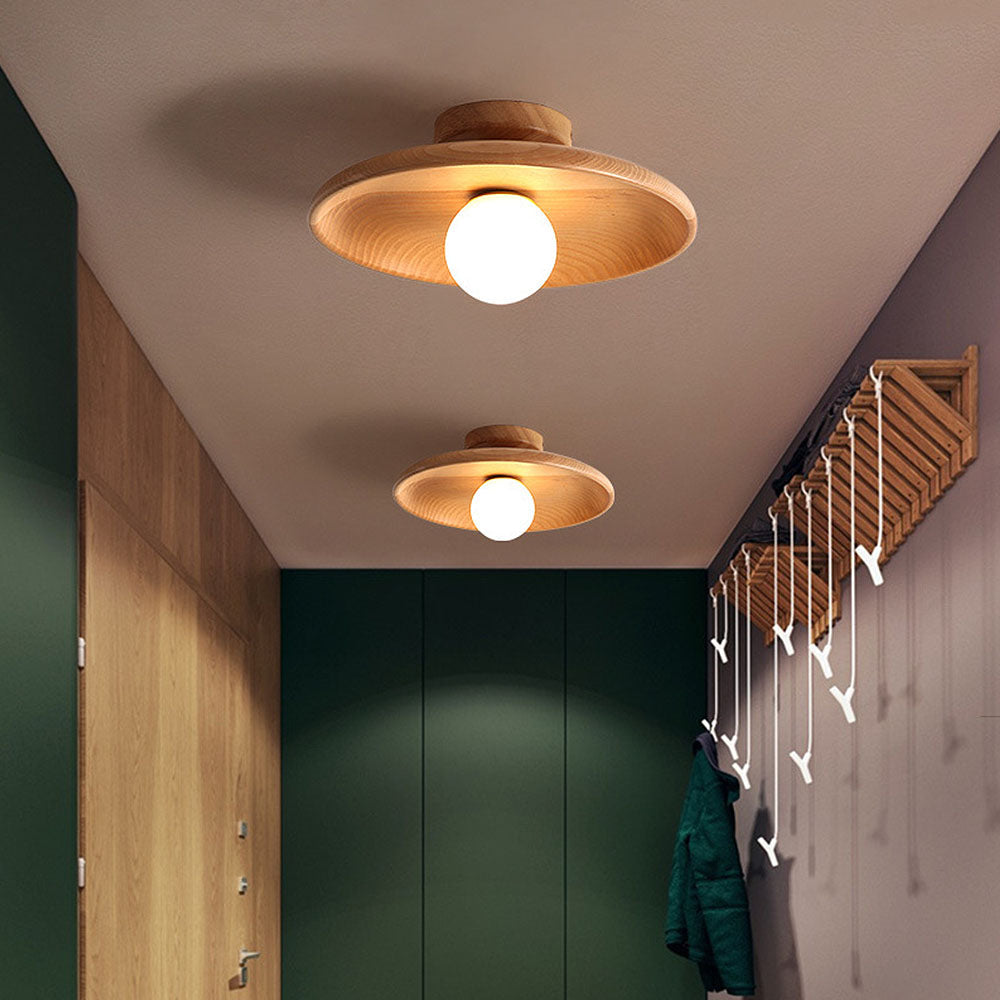 Nordic Style Round Ceiling Lamp - Minimalist Fixture for Hallway & Living Room