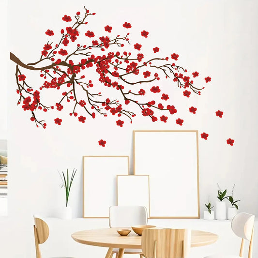 Removable Wall Decals with Watercolor Birds and Flowers – Eco-Friendly Home Decor for Living Room, Bedroom & Kids' Room