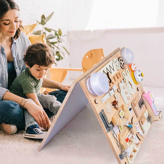 Engaging Wooden Learning Activity Board for Kids