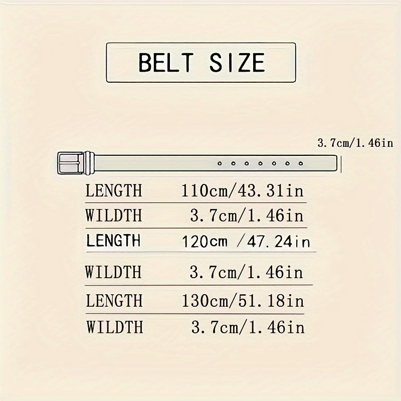 Men's Classic Adjustable Cowhide Waist Belt with Automatic Buckle