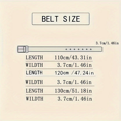 Men's Classic Adjustable Cowhide Waist Belt with Automatic Buckle