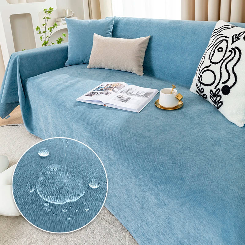 Waterproof Sofa Blanket | Versatile Cover & Scratch Protection – Light Blue