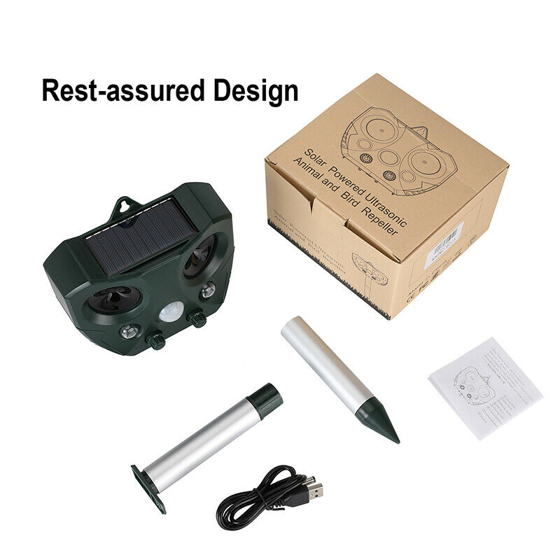 Solar-Powered Ultrasonic Pest Defender for Your Garden