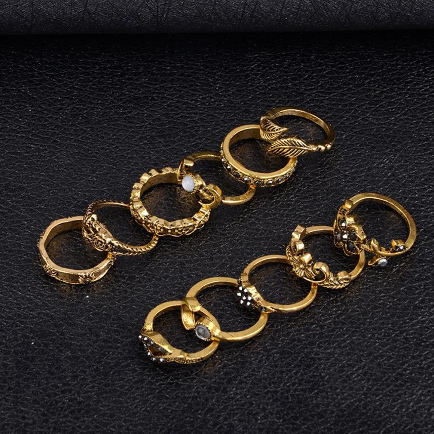 Charming 11-Piece Stackable Above Knuckle Ring Set