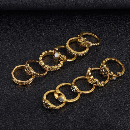 Charming 11-Piece Stackable Above Knuckle Ring Set
