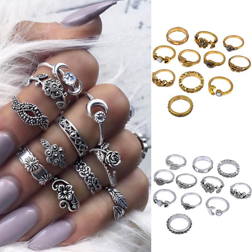 Charming 11-Piece Stackable Above Knuckle Ring Set