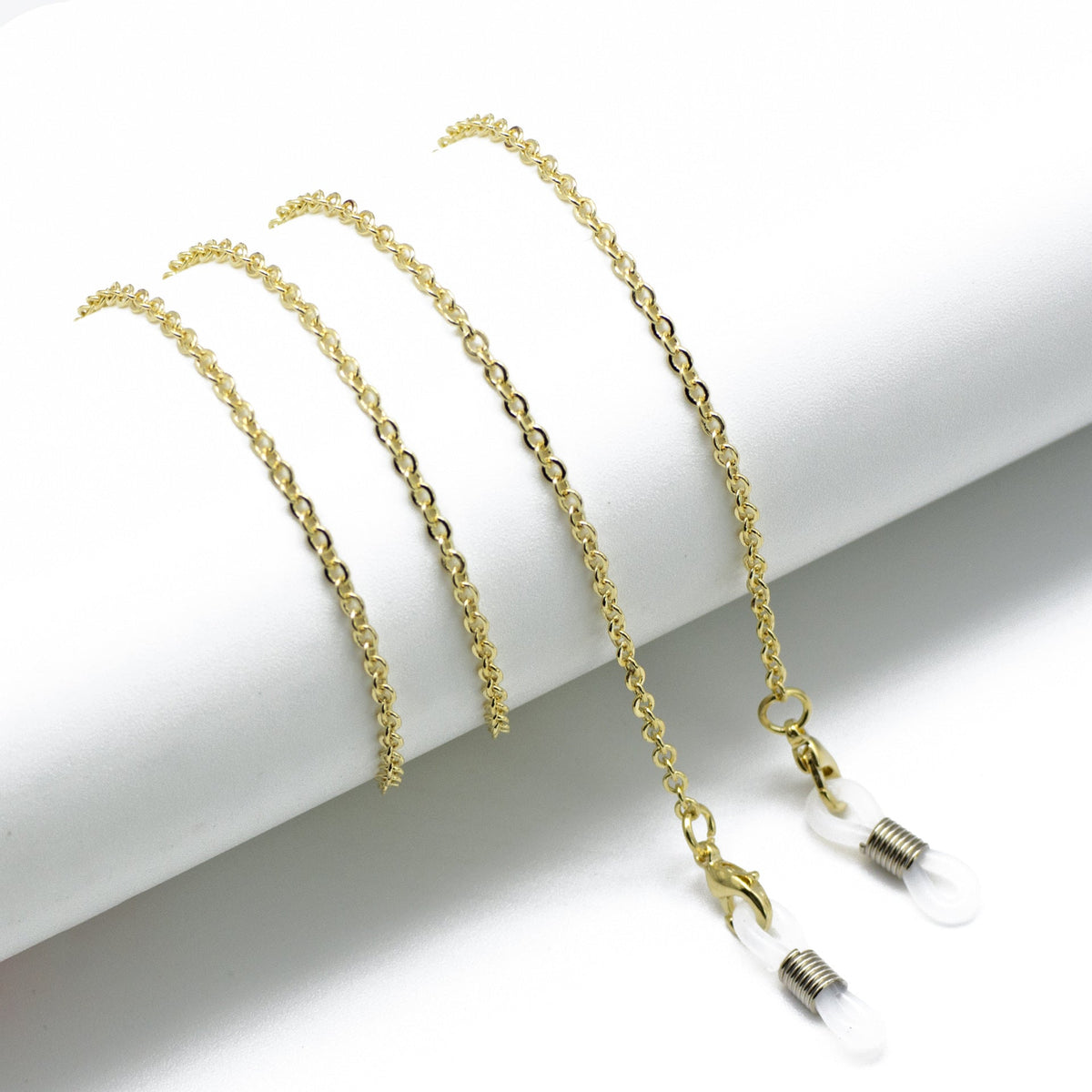 Adjustable Eyewear Retainer with Link Chain – Gold