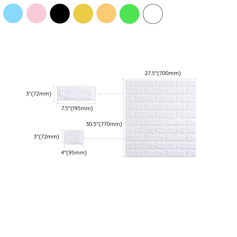 3D Foam Wall Panel in Faux Brick Design for Living Room – Waterproof Peel and Stick
