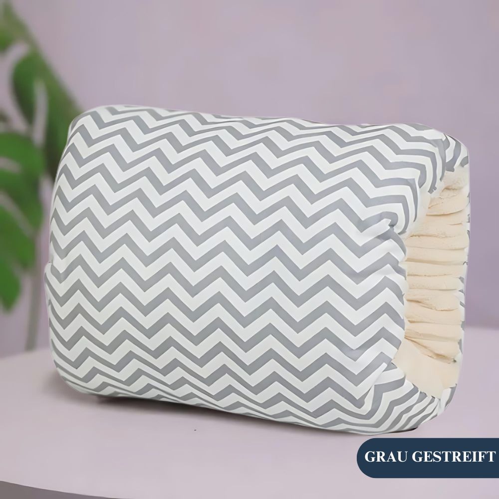 Ultimate Comfort Nursing Support Pillow – Gray striped
