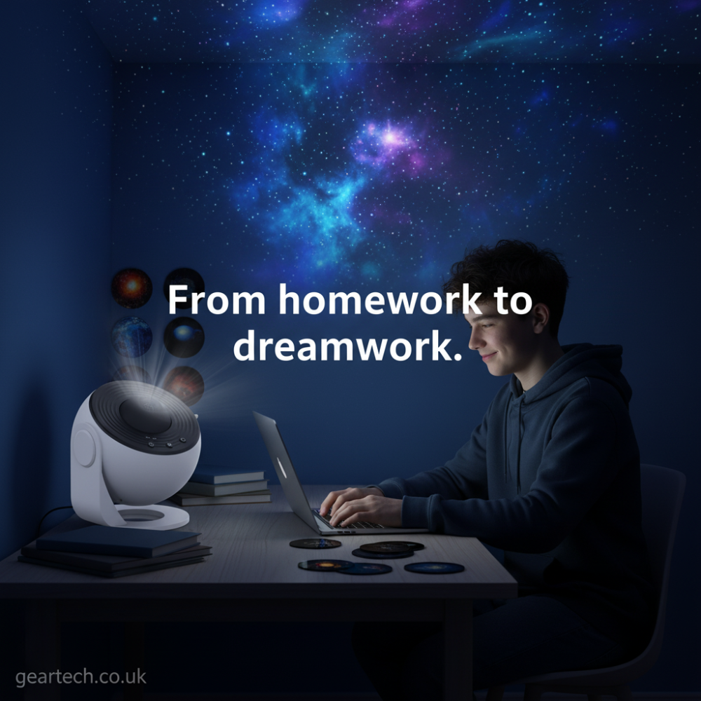 Bedroom Relaxation Projector Lamp with Starry Sky Effect
