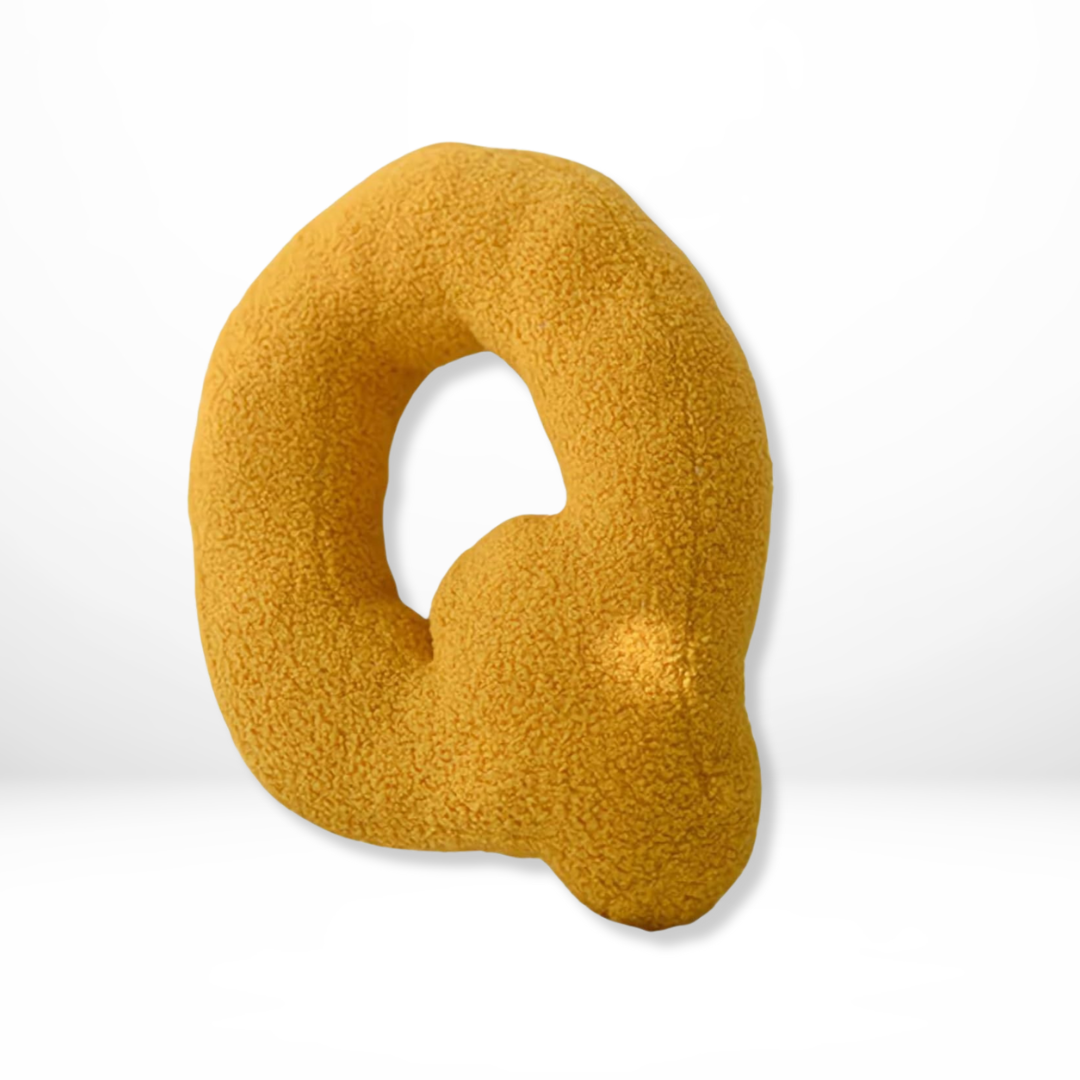 Decorative Velvet Cushion in Every Letter of the Alphabet - Soft Velura