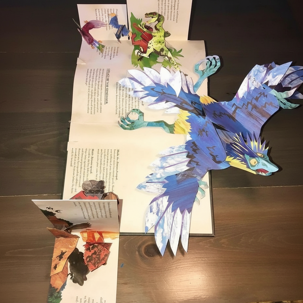 Dinosaur 3D Pop-up Book with BowLift Design