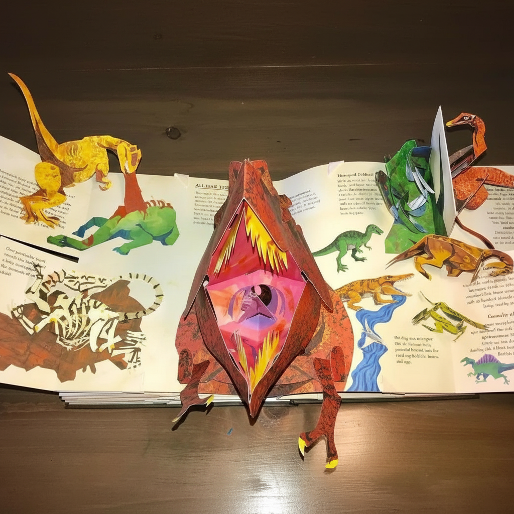 Dinosaur 3D Pop-up Book with BowLift Design