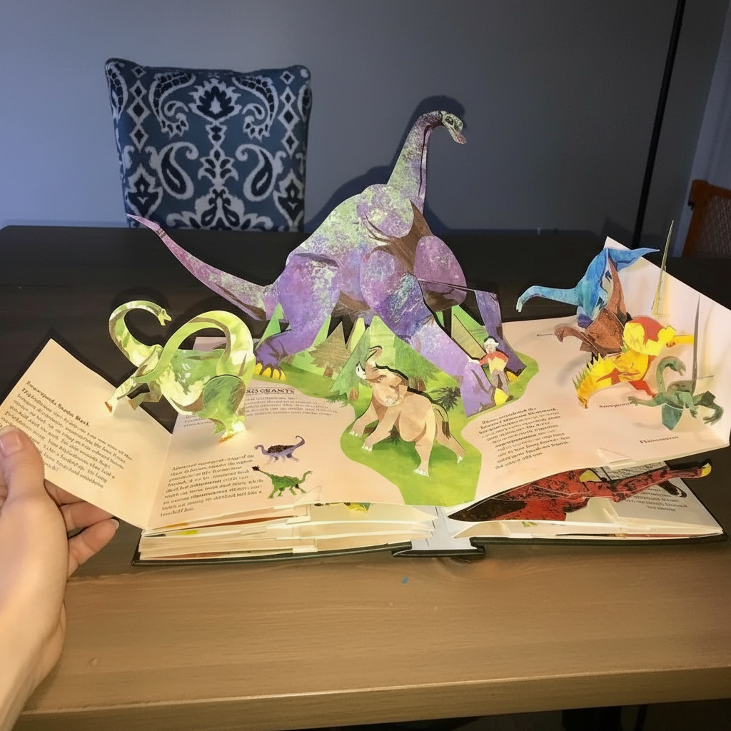 Dinosaur 3D Pop-up Book with BowLift Design