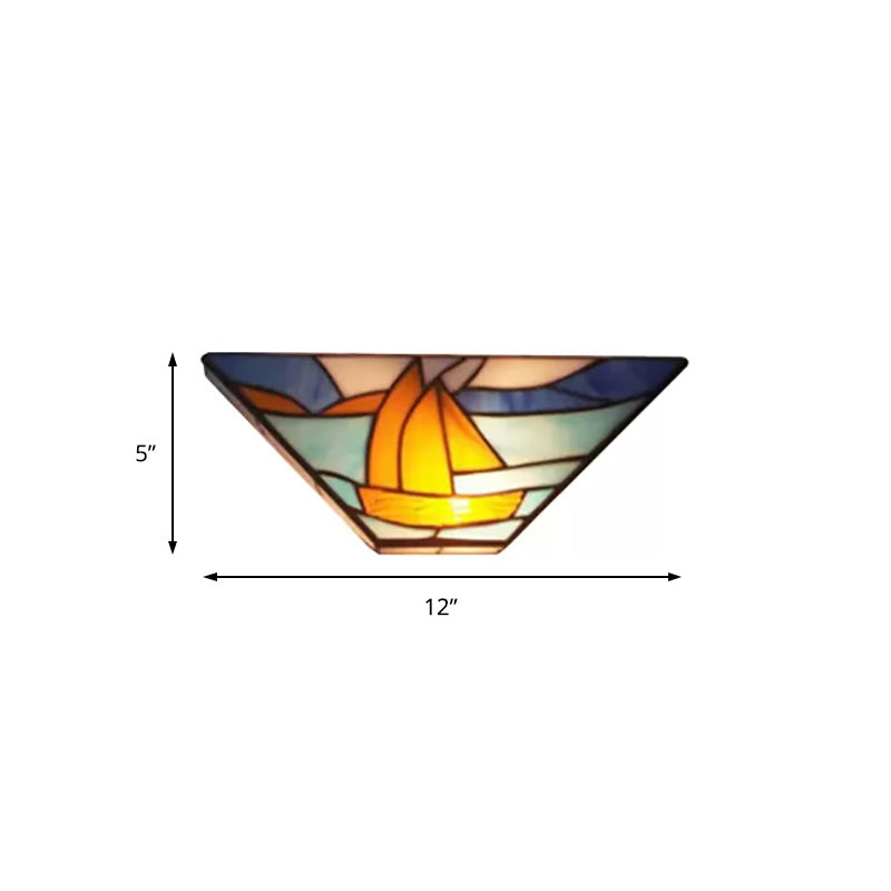 Tiffany Stained Glass Shade Wall Sconce for Indoor Living Room Lighting