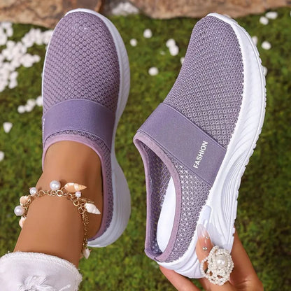 AirStride – Lightweight Mesh Slip-On Sneakers for Women – Purple