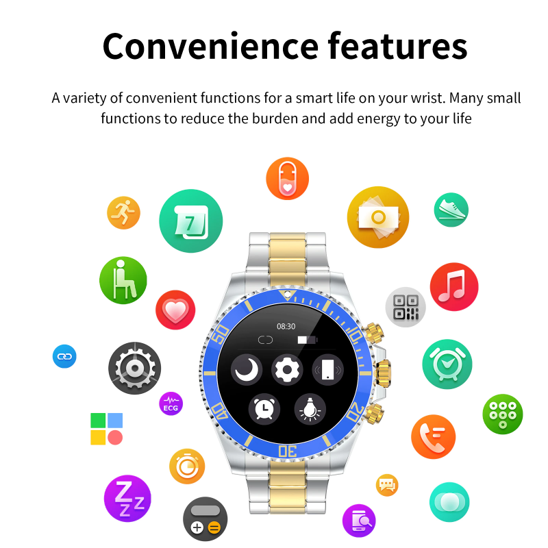 LuxuraTech Versatile Bluetooth Fitness Smartwatch