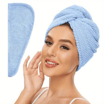 CloudDry - Quick-Dry Microfiber Hair Wrap for Effortless Drying – Blue