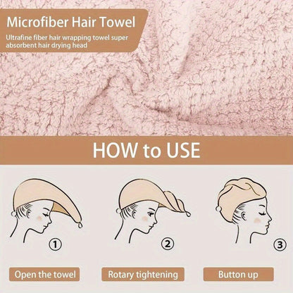 CloudDry - Quick-Dry Microfiber Hair Wrap for Effortless Drying