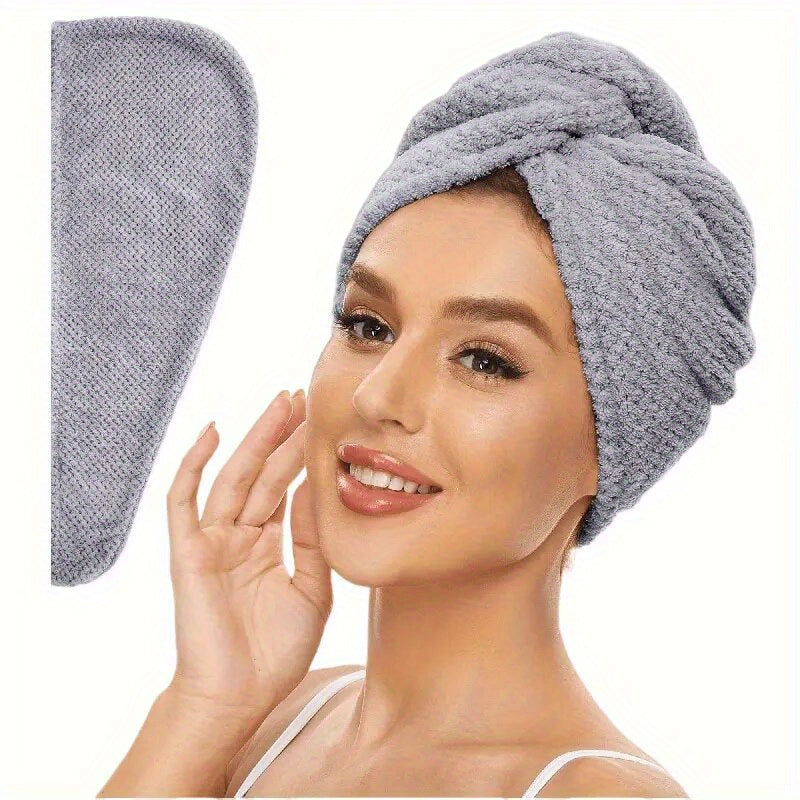 CloudDry - Quick-Dry Microfiber Hair Wrap for Effortless Drying – Gray