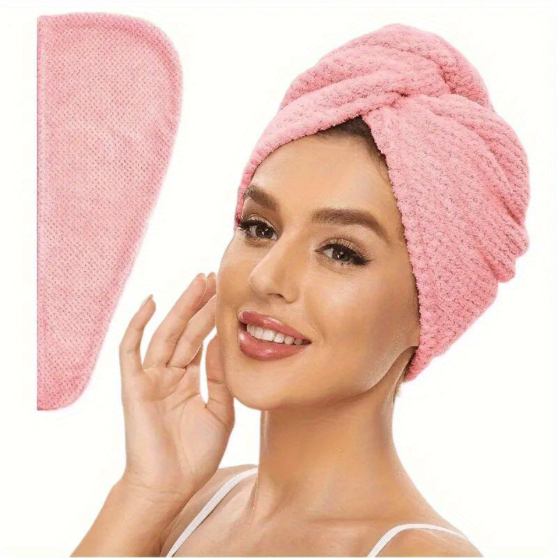 CloudDry - Quick-Dry Microfiber Hair Wrap for Effortless Drying – Pink