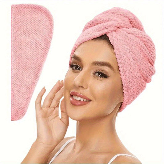 CloudDry - Quick-Dry Microfiber Hair Wrap for Effortless Drying – Pink